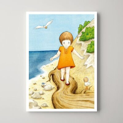 Postkarte – Das Kreidefelsenmädchen