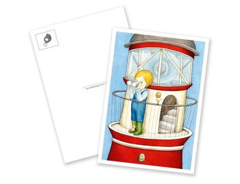 Carte postale – Le garçon du phare 3