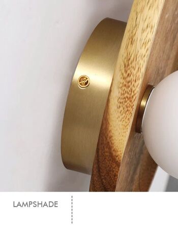 Applique japonaise minimaliste en bois massif │ Applique nordique moderne porche LED lampe de chevet éclairage 9