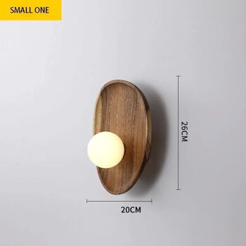 Applique japonaise minimaliste en bois massif │ Applique nordique moderne porche LED lampe de chevet éclairage 16