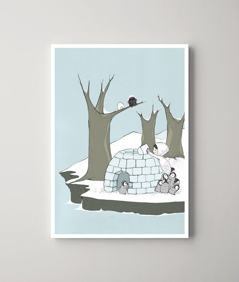 Cartolina – I piccoli costruttori di igloo