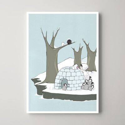 Cartolina – I piccoli costruttori di igloo