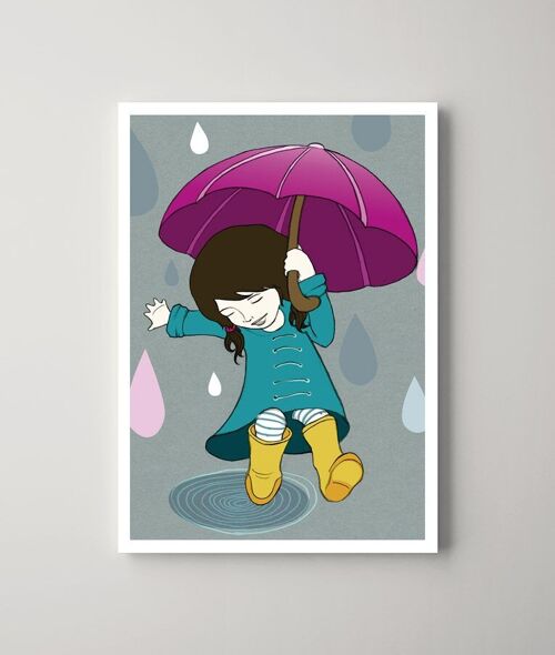 Postkarte – Das Regenmädchen