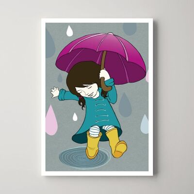 Postal – La chica de la lluvia