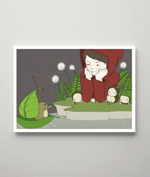 Postkarte – Das Kastanienmädchen