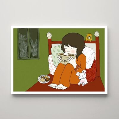 Postkarte – Das Schokoladenmädchen