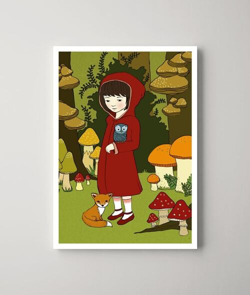 Postkarte – Das Waldmädchen