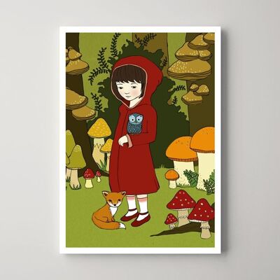 Postkarte – Das Waldmädchen