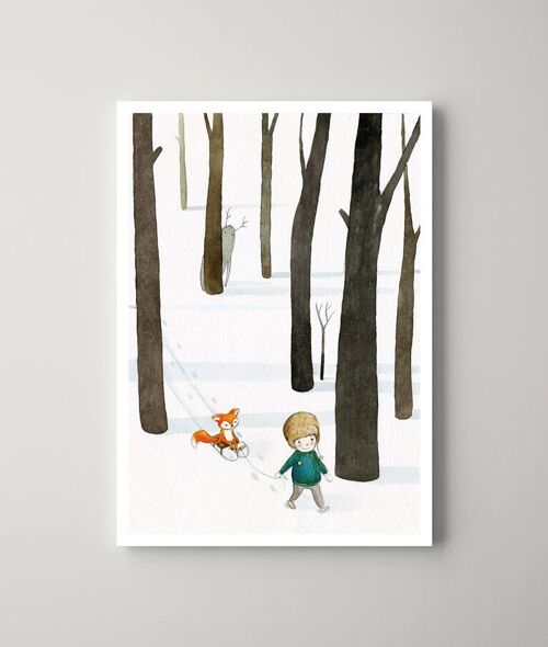 Postkarte – Der Waldjunge