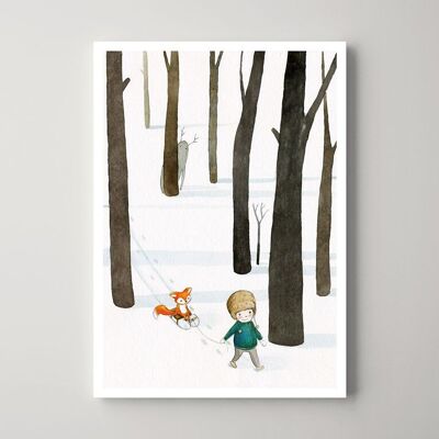 Postal – El niño del bosque