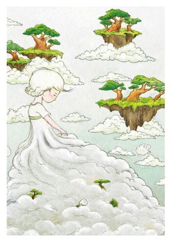 Carte postale – La Fille des Nuages 3