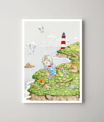 Carte postale – La fille de la côte 1