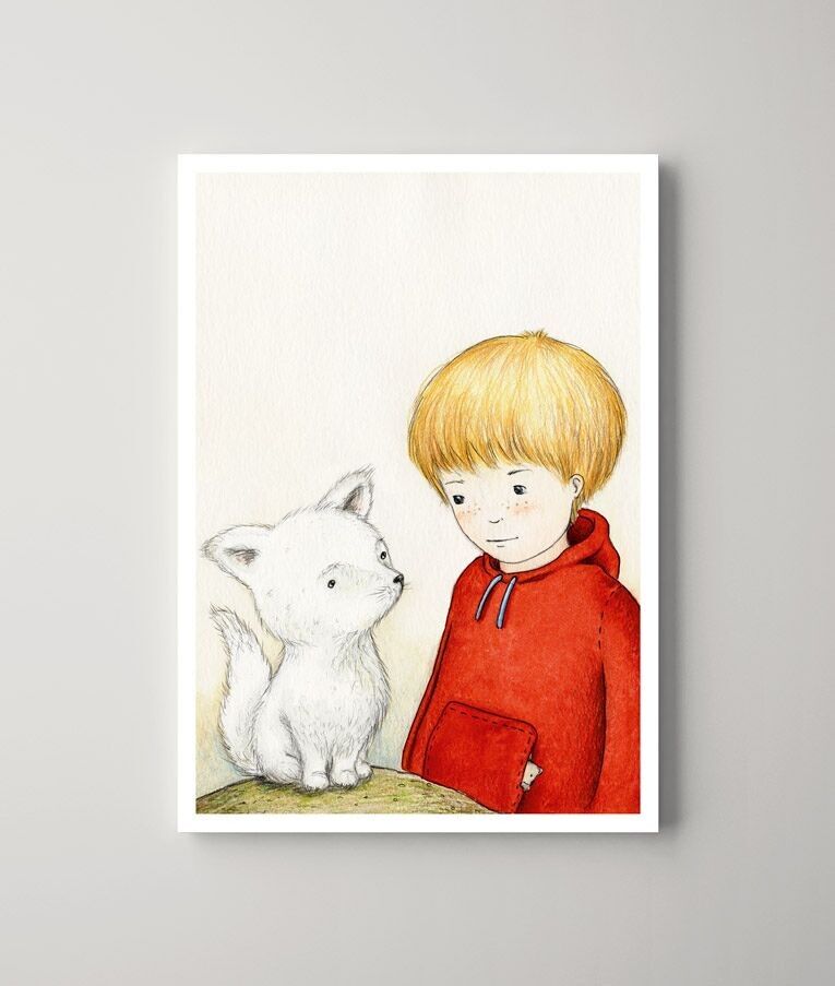 Postkarte – Der Fuchsjunge