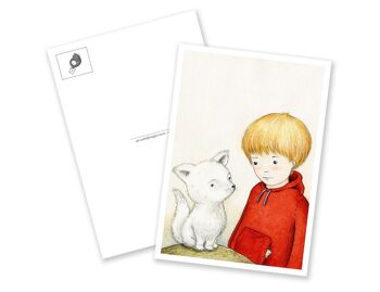 Carte postale – Le garçon renard 2