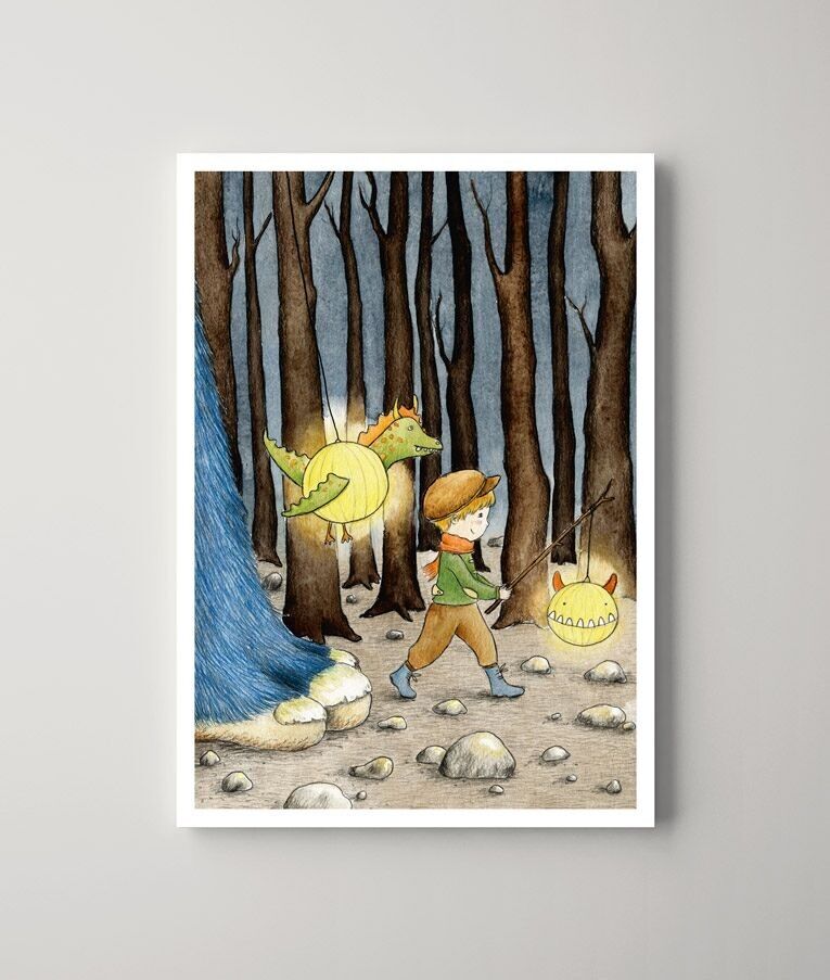 Cartolina – La passeggiata notturna