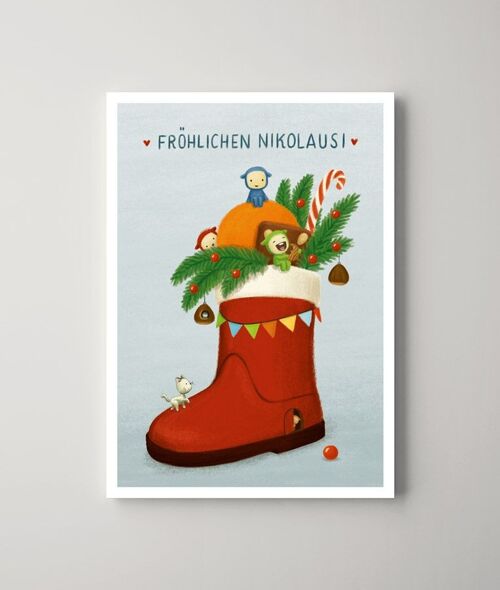 Postkarte – Fröhlichen Nikolausi