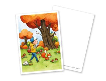 Carte postale – Les petits amis de l’automne 3
