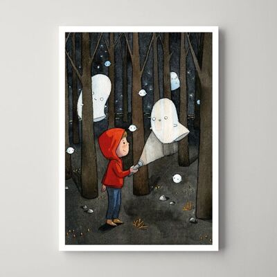 Carte postale – Les petits esprits de la forêt