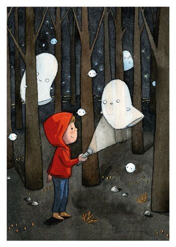 Carte postale – Les petits esprits de la forêt 2
