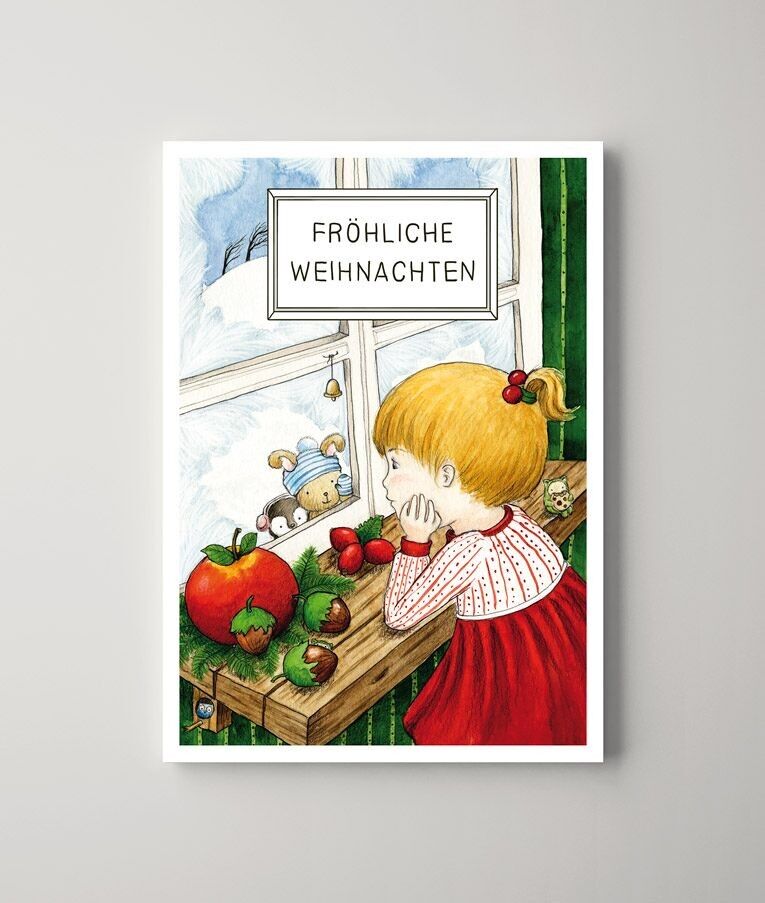 Cartolina di Natale – La ragazza dei fiori di ghiaccio