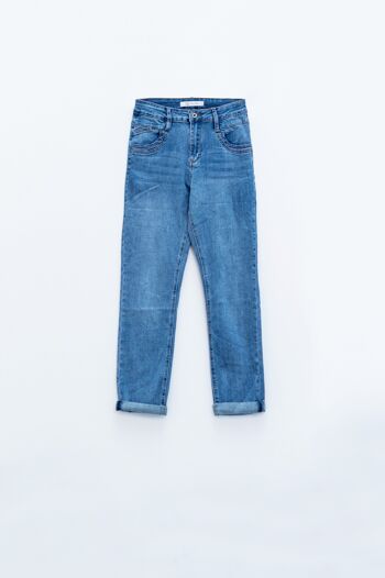 Jean skinny au délavage clair avec détail sur la poche 6