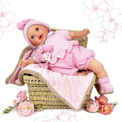 MUÑECA BEBITO ROSA_MANTITA O SAQUITO DE DORMIR_ EN MOCHILA