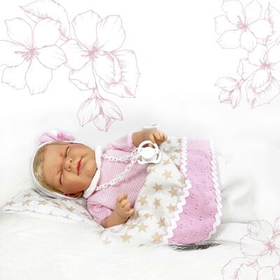 MUÑECA BEBITO ROSA_MANTITA O SAQUITO DE DORMIR_ EN MOCHILA: R/6204