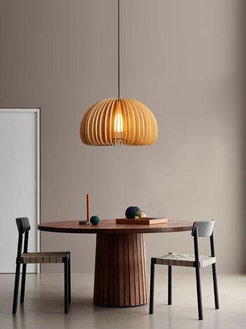 Plafonnier Art Nordique en bois │ Lampe suspendue moderne de style rétro 2