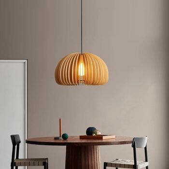 Plafonnier Art Nordique en bois │ Lampe suspendue moderne de style rétro 4