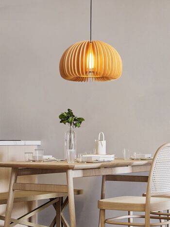 Plafonnier Art Nordique en bois │ Lampe suspendue moderne de style rétro 6