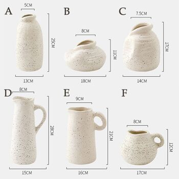 Vase à fleurs en céramique de style minimaliste nordique │ Support de plantes moderne pour la maison 10