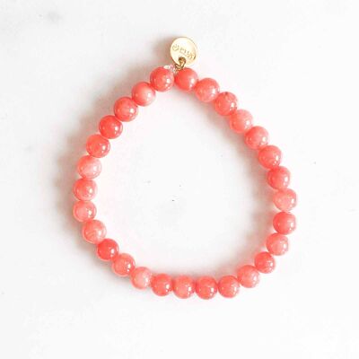 Watermelon elasticated stone bracelet