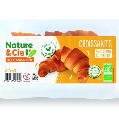 Croissants x3, bio et sans gluten Nature & Cie