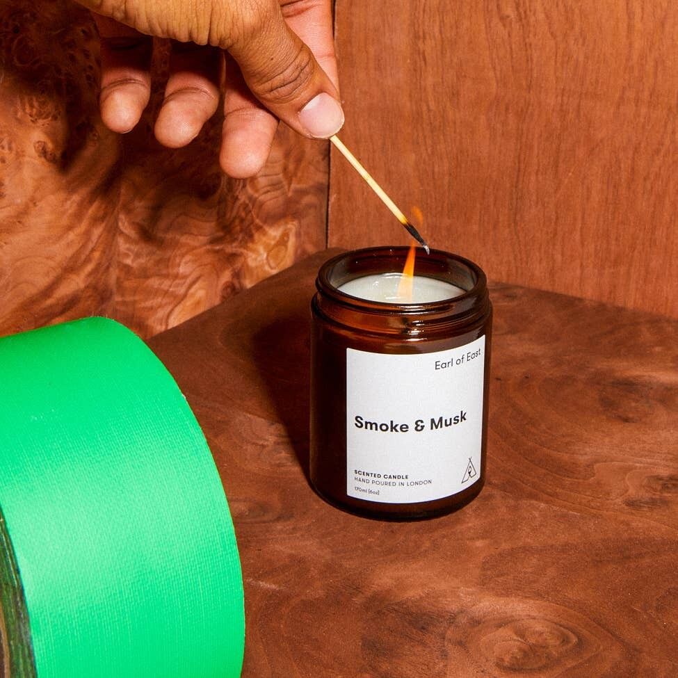 Fumo e muschio | Candela di cera di soia 170ml [6oz]