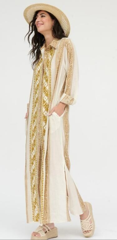 Abito camicia stampato greco Promozione Donna Estate B2B