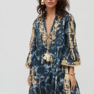 Robe Tie Dye brodée pour femmes, soldes d'été, promotion B2B