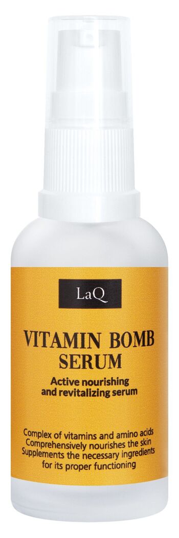 LaQ Vitamin Bomb Serum - Sérum visage contre les peaux ternes et fatiguées - avec vitamines B3, B5, B6, C et E // 30ML 2