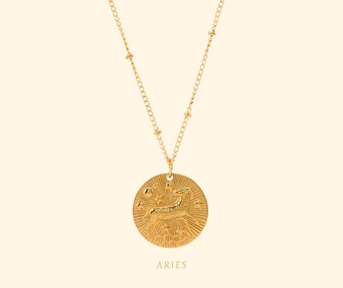 Collier Zodiaque signe Aries Or