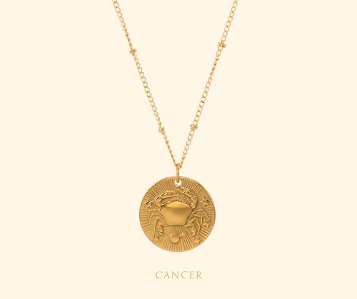 Collier Zodiaque signe Cancer Or