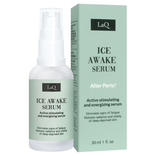 LaQ Ice Awake Serum - Facial Serum against Tired and Dehydrated Skin - with Mint and Cucumber // 30ML