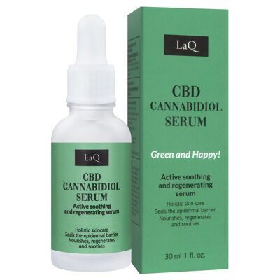 LaQ CBD Cannabidiol Serum – Gesichtsserum für Problemhaut/empfindliche Haut/Akne // 30 ml