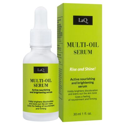 LaQ Multi-Oil Serum - Siero viso con vitamine C+E - Nutriente e antirughe - Inodore // 30ML