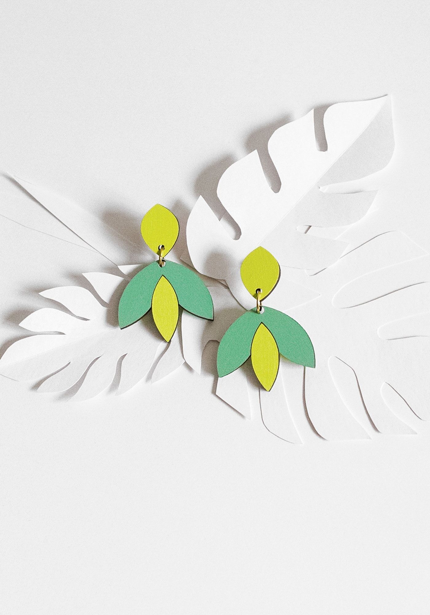 Orecchini floreali astratti | Orecchini pendenti a fiori | Orecchini Jay Summer Edition