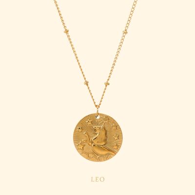 Collar Leo Zodiaco Oro