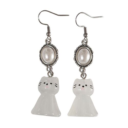 Ghost Kitty Earrings