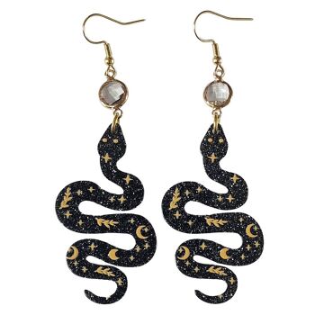 Boucles d'oreilles Serpent Céleste 4