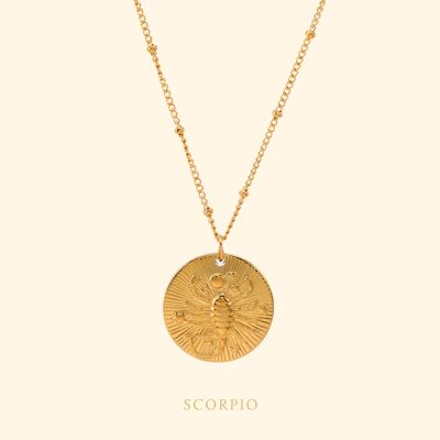 Collana zodiacale Scorpione in oro