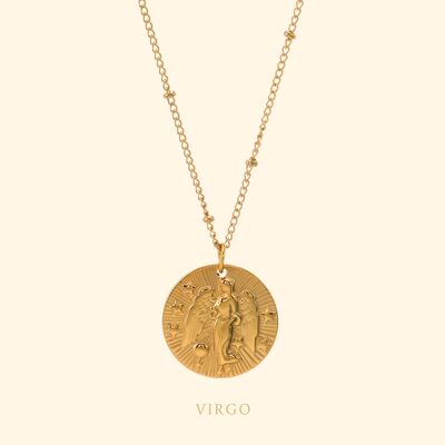 Collana dello zodiaco in oro della Vergine