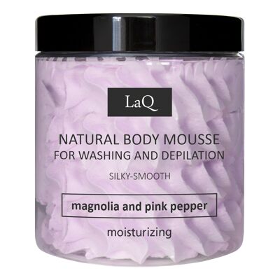 LaQ Mousse Detergente e Depilatoria Magnolia e Pepe Rosa - Naturale e Vegan // 100g