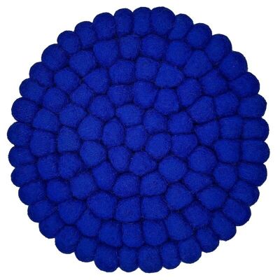 Dessous de verre 18 cm, bleu Népal, rond